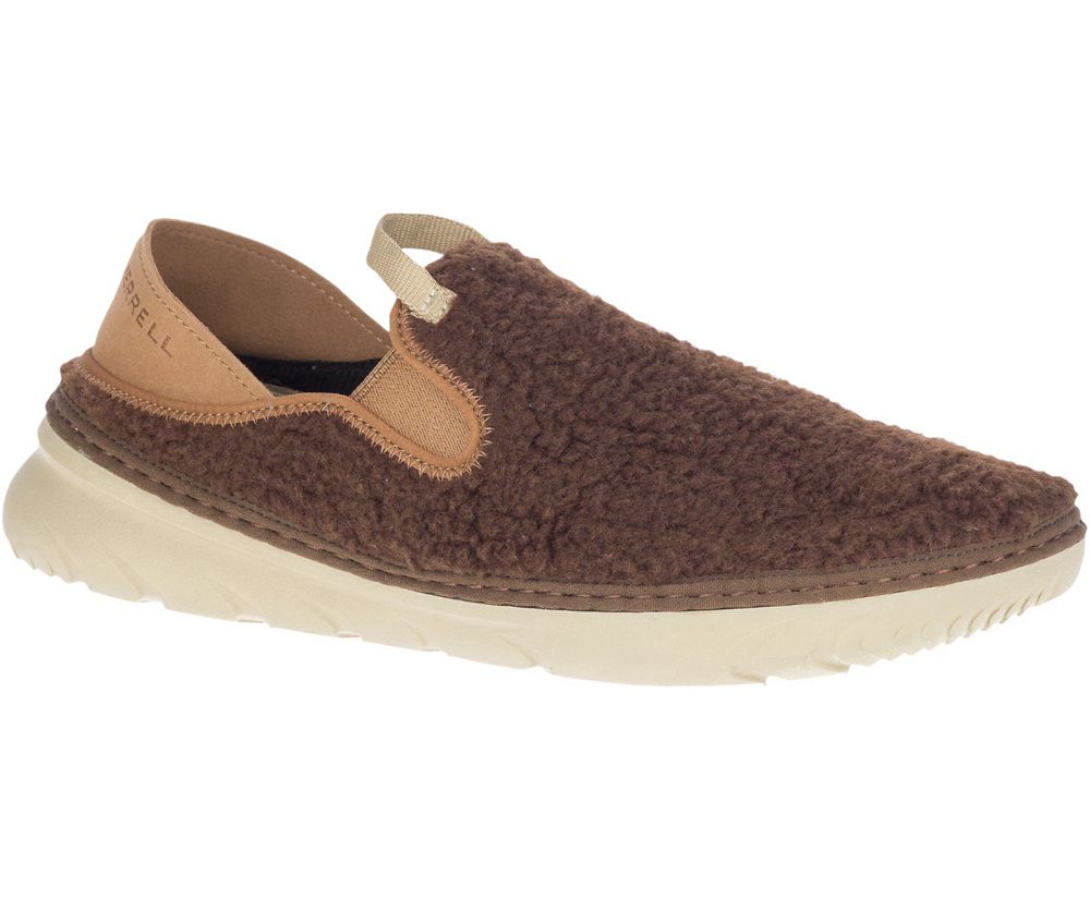 Merrell Slip Ons Męskie Brązowe - Hut Moc Cocoa - 740913-AOD